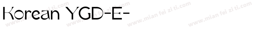 Korean YGD-E字体转换